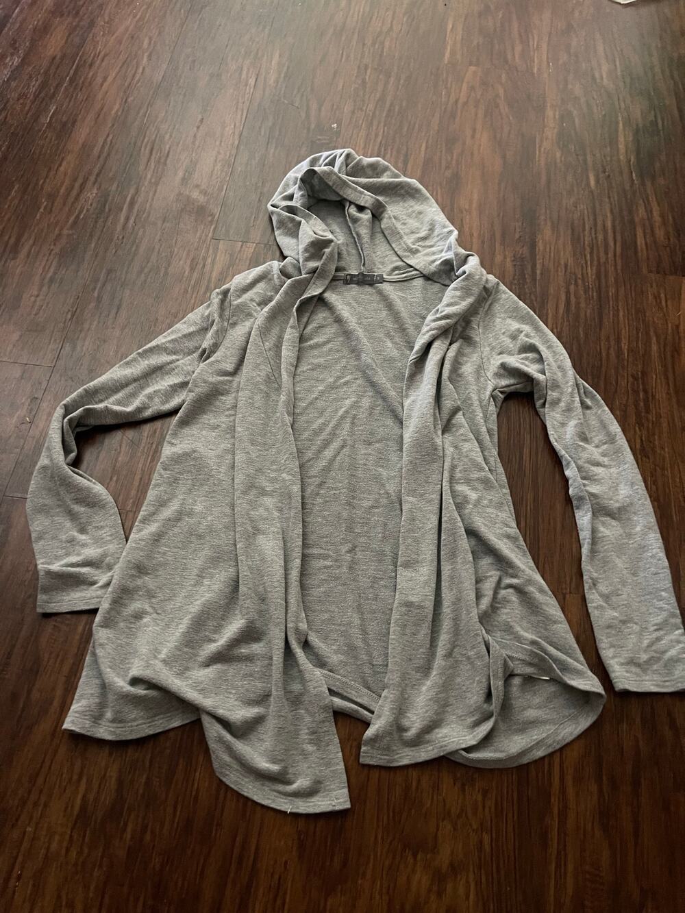 Womens small grey flowy cardigan sweater